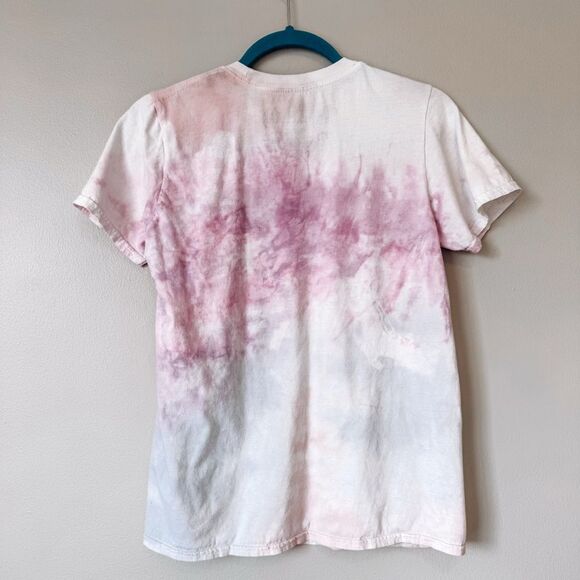 Def Leppard Pink Tie Dye Graphic Short Sleeve Tee Size Medium - Picture 4 of 4